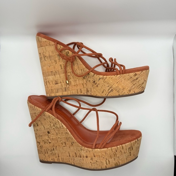 SCHUTZ Calabria Wedge Heels in Sunset Ochre | LIKE NEW - Picture 8 of 11